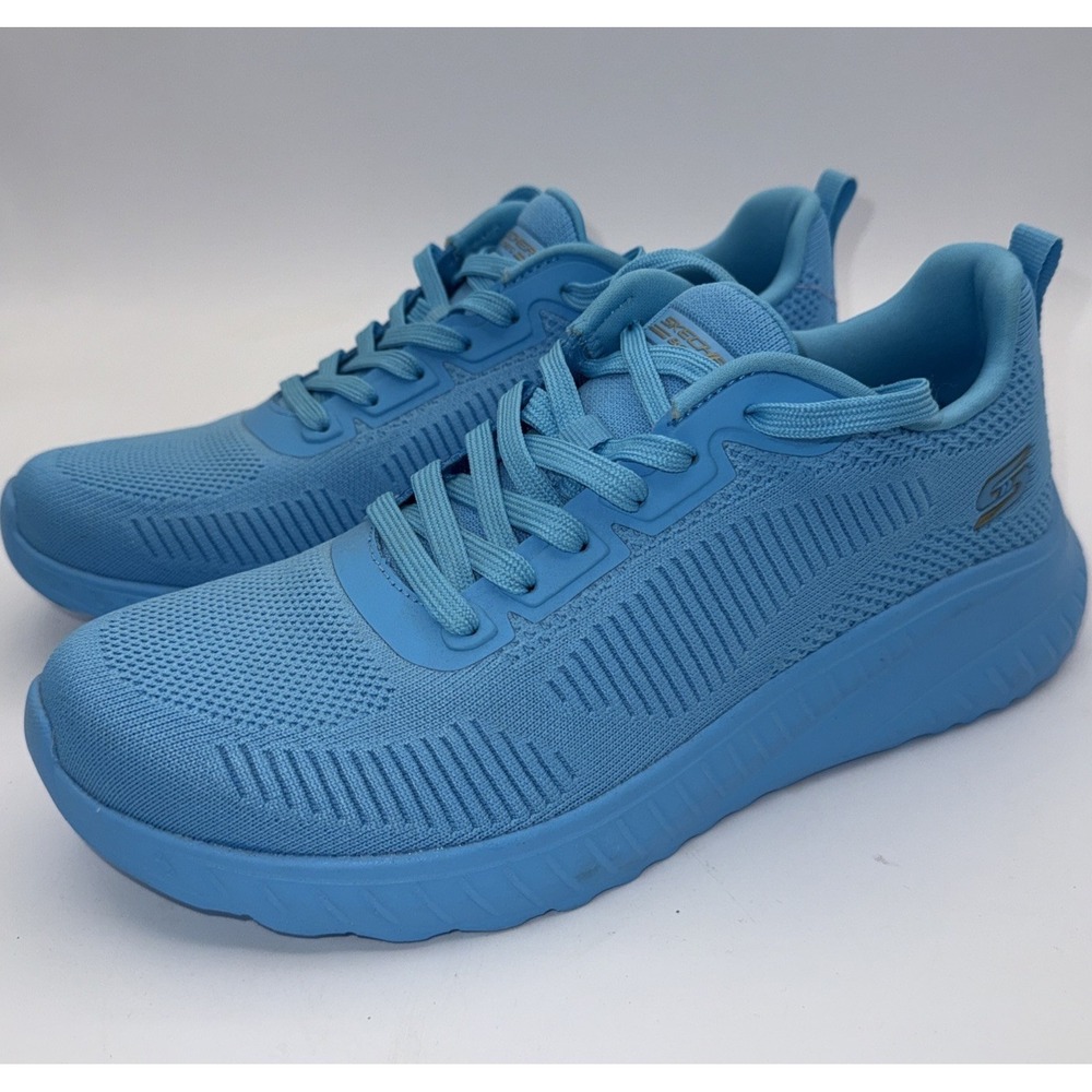NEW Skechers 9.5 Womens BOBS Sport Squad Chaos Cool Rythms Shoes‎ Aqua #5614